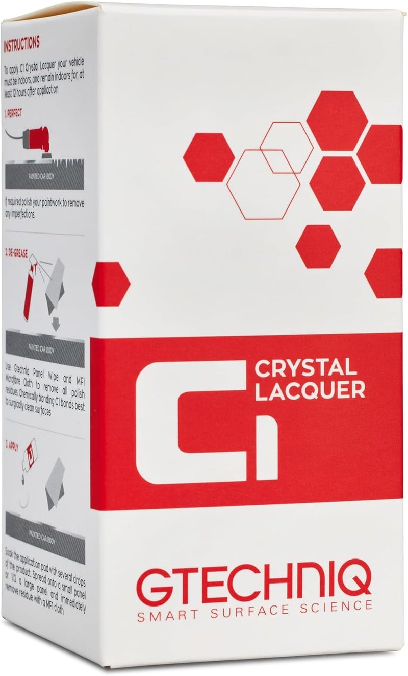 Gtechniq C1 Crystal Lacquer Ceramic Coating for Cars, 1 fl oz | High Shine Crystal Clear Finish, Prevents Minor Scratching, Easy to Apply, Ideal for Matte Paint Finishes, Up to 5 Years Durability - Image 1