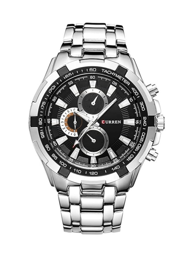 CURREN Men Wrist Watch Stainless Steel Quartz Movement Analog Silver Color - Image 1