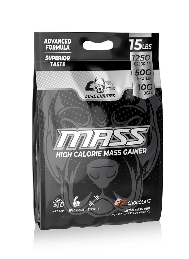 CORE CHAMPS High Calorie Mass Gainer 1250 Calories 50G Protein Chocolate Flavor 15Lb  - Image 1