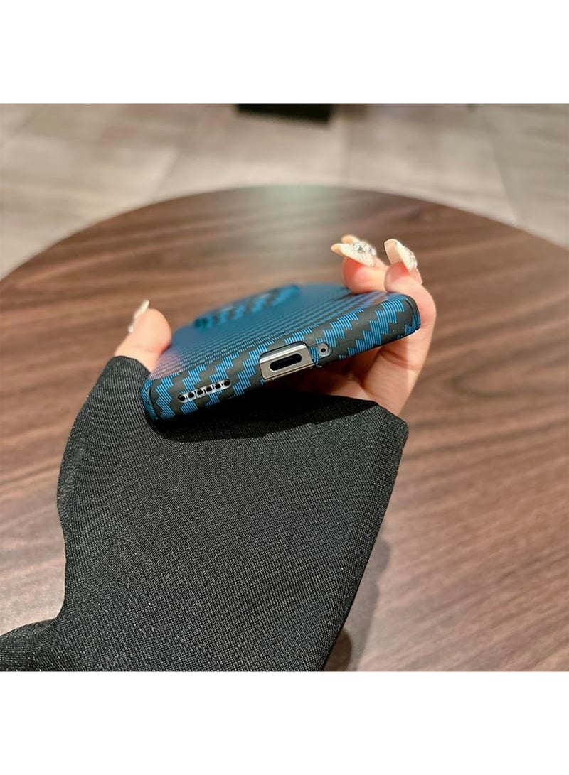 جراب Honor Magic 7 Pro، غلاف خفيف الوزن من ألياف الكربون الأراميد لهاتف Honor Magic 7 Pro (أسود/أبيض)