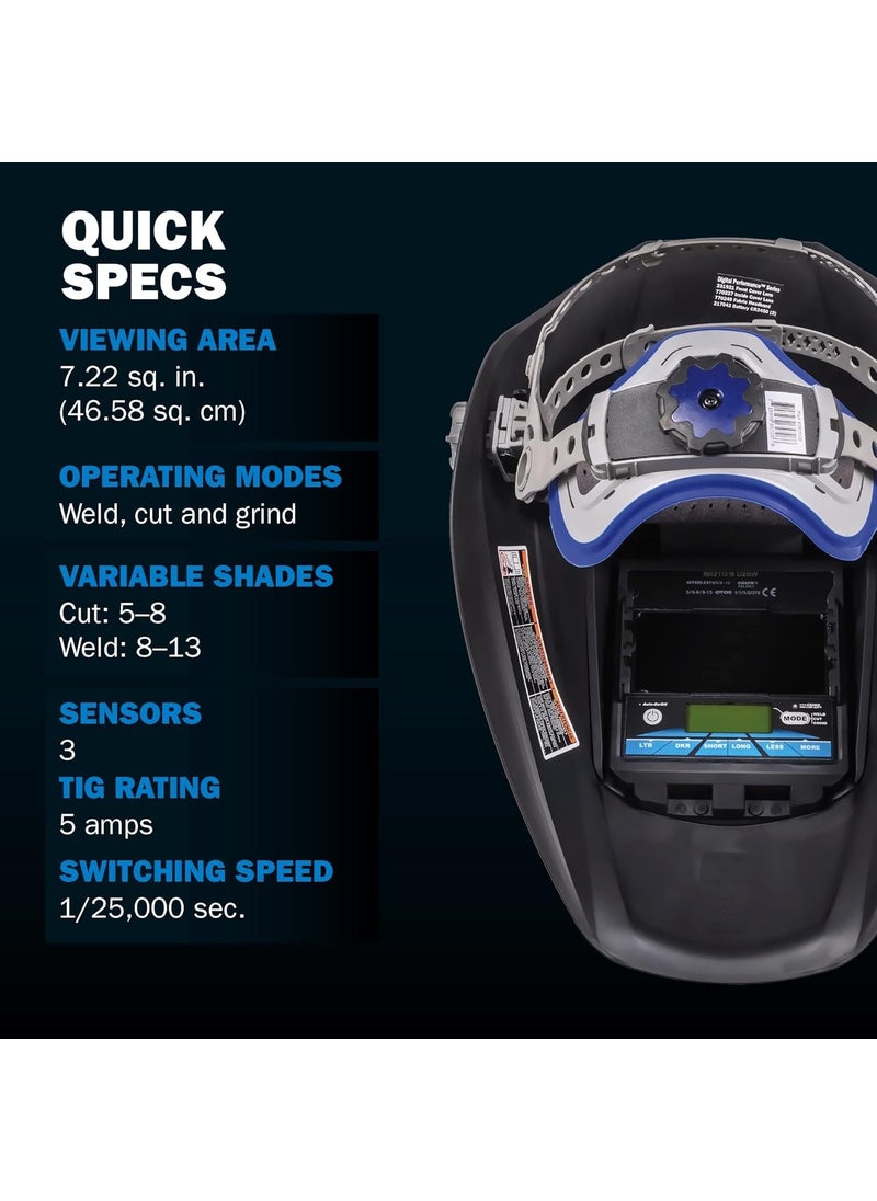 MILLER Miller Digital Performance Welding Helmet 289807  AutoDarkening Welding Helmet with Clearlight 20 Technology  Lightweight Welding Hood  Welding Mask Head Protection Gear with 722 sq in View  - Image 4