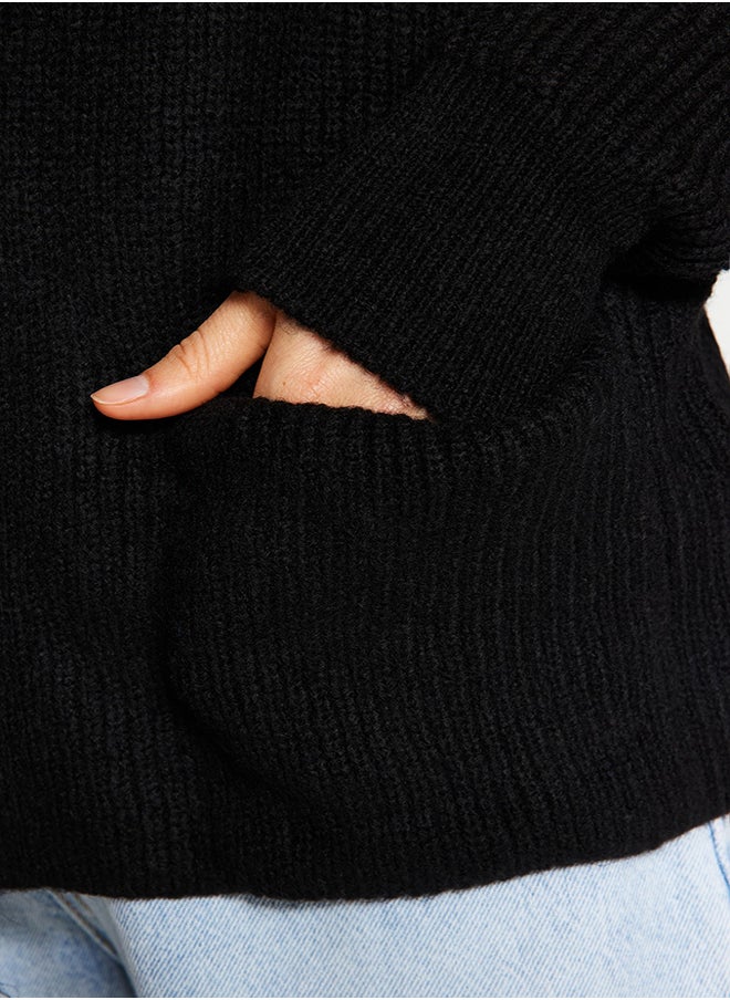 Black Wide Fit Soft Textured Pocket Detail Knitwear Cardigan TWOAW24HI00133 - pzsku/Z698E11D1A2F21B70DC48Z/45/_/1730941492/a1ba5cd8-e672-4fe4-9581-0718d211bd66