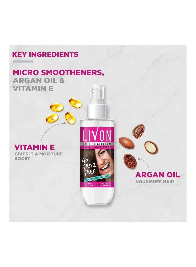 Livon Go Frizz Free Hair Serum With Vitamin E & Organ oil 100 ml - Image 5