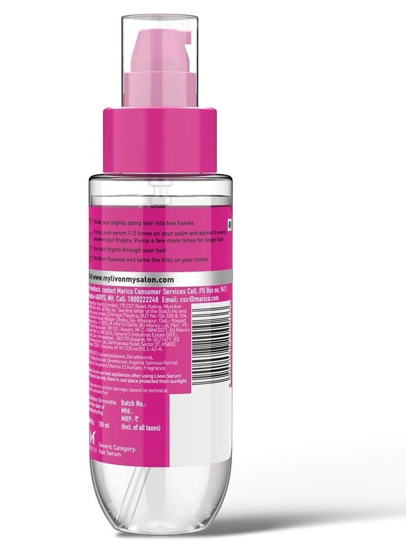 Livon Go Frizz Free Hair Serum With Vitamin E & Organ oil 100 ml - Image 3