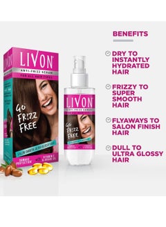 Livon Go Frizz Free Hair Serum With Vitamin E & Organ oil 100 ml  - Image 4