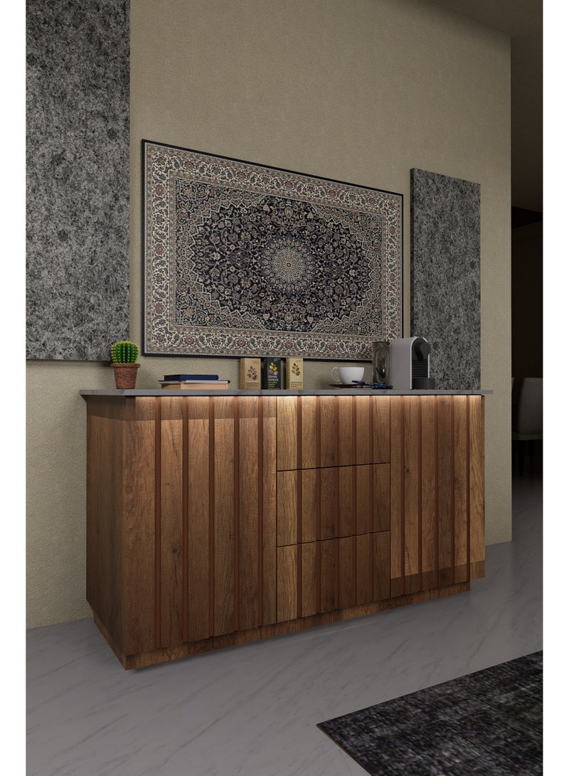 كوفي وورلد ركن القهوة بنقشات دائرية باضاءة مخفية - Image 3