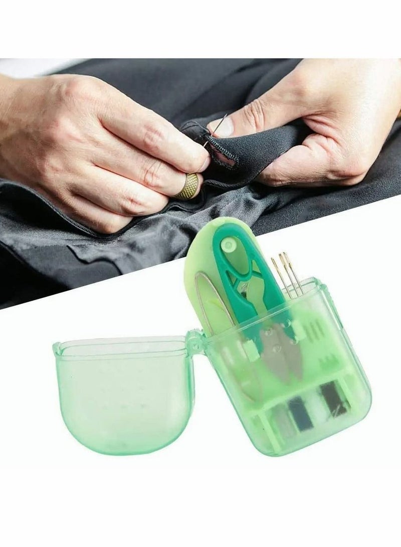Y&D Sewing Tools Kit, Mini Exquisite Travel Kit Box, for Home Use(Green) 2 PCS - Image 1