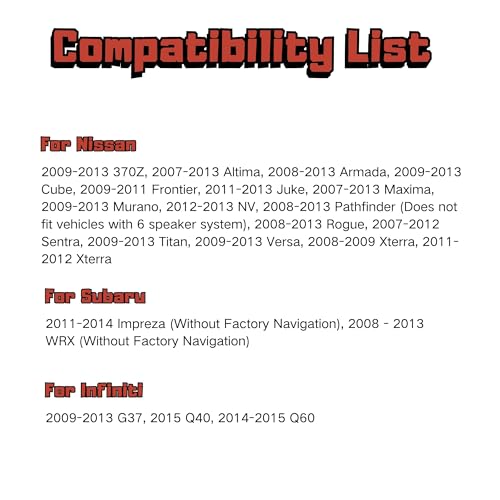 RED WOLF مجموعة أسلاك راديو السيارة مع محول هوائي اختياري لسيارات نيسان أرمادا 2008-2013، باثفايندر، روج، سوبارو إمبريزا 2011-2014، تركيب كابل توصيل ستيريو 20 دبوس بعد السوق - Image 2