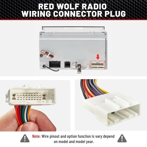 RED WOLF مجموعة أسلاك راديو السيارة مع محول هوائي اختياري لسيارات نيسان أرمادا 2008-2013، باثفايندر، روج، سوبارو إمبريزا 2011-2014، تركيب كابل توصيل ستيريو 20 دبوس بعد السوق - Image 5