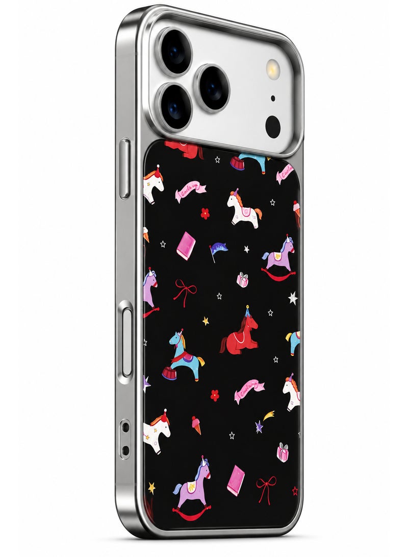 UNICORN Protective case compatible with iPhone 18 Pro Max & iPhone 17 Pro Max, featuring various designs, a glossy-finish frame, and a carbon fiber-patterned back—stylish and modern protection. - Image 3