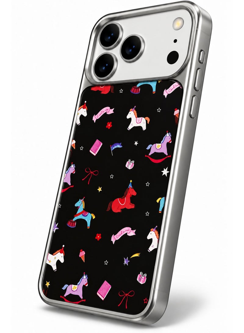 UNICORN Protective case compatible with iPhone 18 Pro Max & iPhone 17 Pro Max, featuring various designs, a glossy-finish frame, and a carbon fiber-patterned back—stylish and modern protection. - Image 2