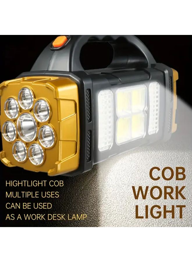 Solar LED Flashlight USB Rechargeable High Lumens Work Light Lantern For Camping Emergency Outdoor - Image 2