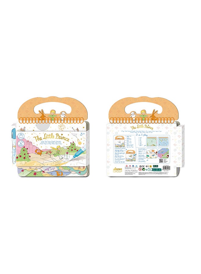 Avenir The Little Prince Magic Water Painting Set – 6 Reusable Cards, 140 Removable Stickers & Refillable Pen | Mess-Free Water Coloring Book for Kids | Travel Art Toy - Image 3