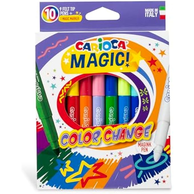 carioca MAGIC COLOR CHANGRE 10PCS FELT TIP PENS - Image 1