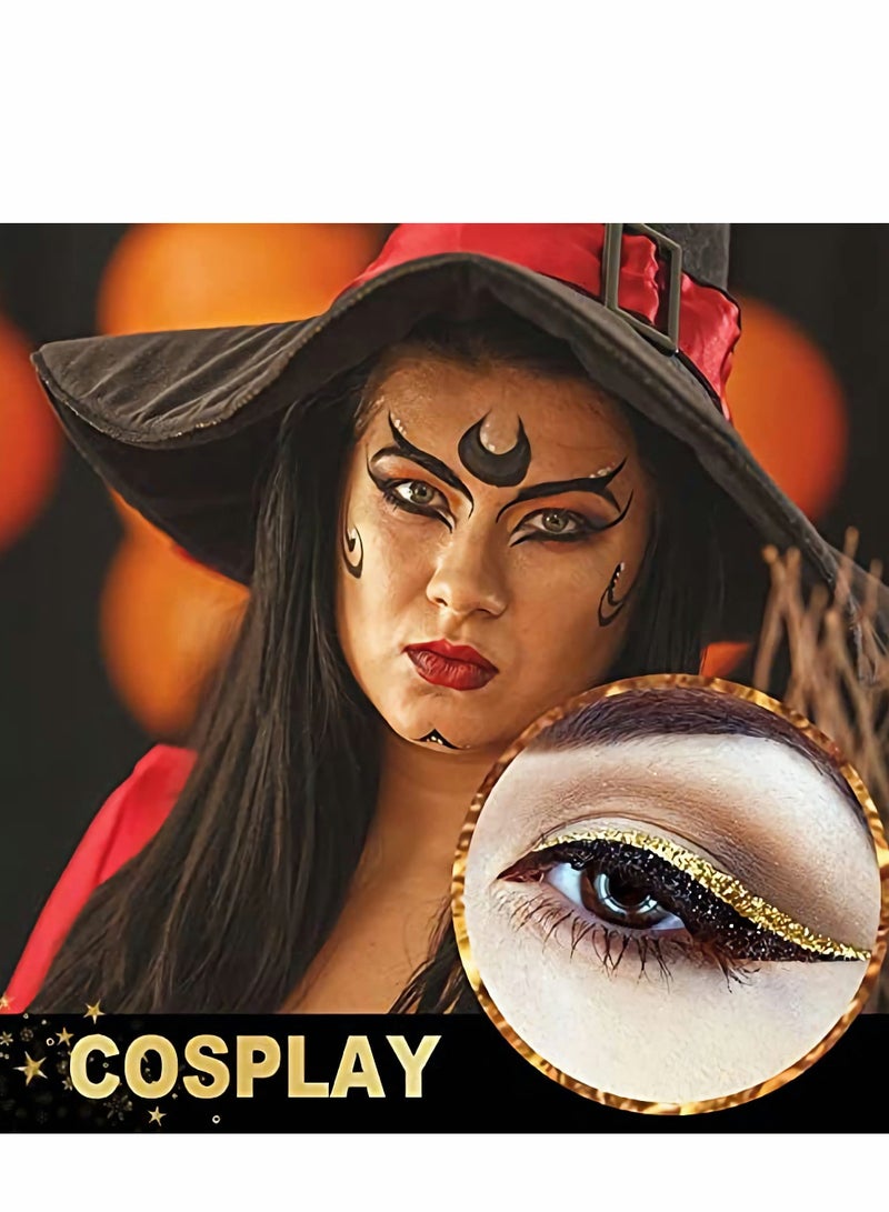 Generic Eyeliner Eyelash Stickers, 4 Pair Reusable Double Eyelid Tape Waterproof Stick on Eyeliner Eyeshadow Makeup Instant Outline Easy Quick Application Eyelid Tape Strip Stickers for Women Halloween  - Image 5