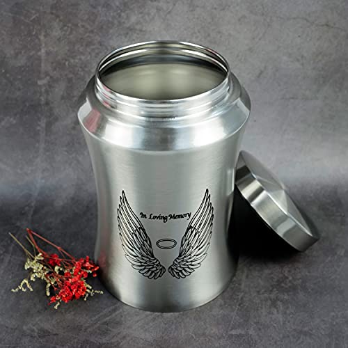 CHIEMOT Up to 220 lbs Large Cremation Urns for Adult Human Ashes, Angel Wings in Loving Memory Decorative Funeral Burial Urn for Male Female Ashes with Velvet Bag - Image 4