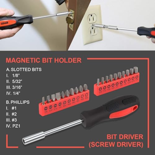 IONIX Tool Kit for Home | 39 Pieces in 1 | Tool Kit, Tools Kit Set for Home Use, Essential Hardware Tools for Daily Use, DIY Projects, Home Essentials Kit (Multicolor, Pack of 1) - Image 5