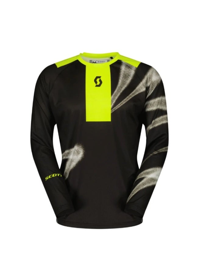 SCOTT JERSEY EVO DIRT-CAVIAR BLACK/SAFETY YELLOW - Image 1