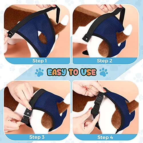 Qpets® Pet Use Breathable Reusable Female Dogs Diapers with 3 Absorbption Cotton Pad Comfort Reusable Doggy Diapers for Female Dog, Puppy(M, Recommended Waist 13.7''-16.9'') - Image 4
