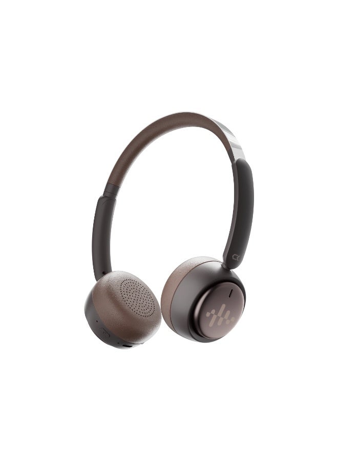 AcceOn Aura Beat ACC-HS088 Wireless ANC Headphones – Brown Edition | Active Noise Cancellation, 57-Hour Playtime, Bluetooth 5.3, Fast Charging, Foldable Design - Image 1