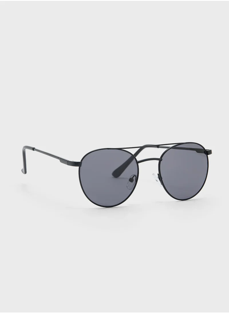 سفنتي فايف Round Overbridge Sunglasses