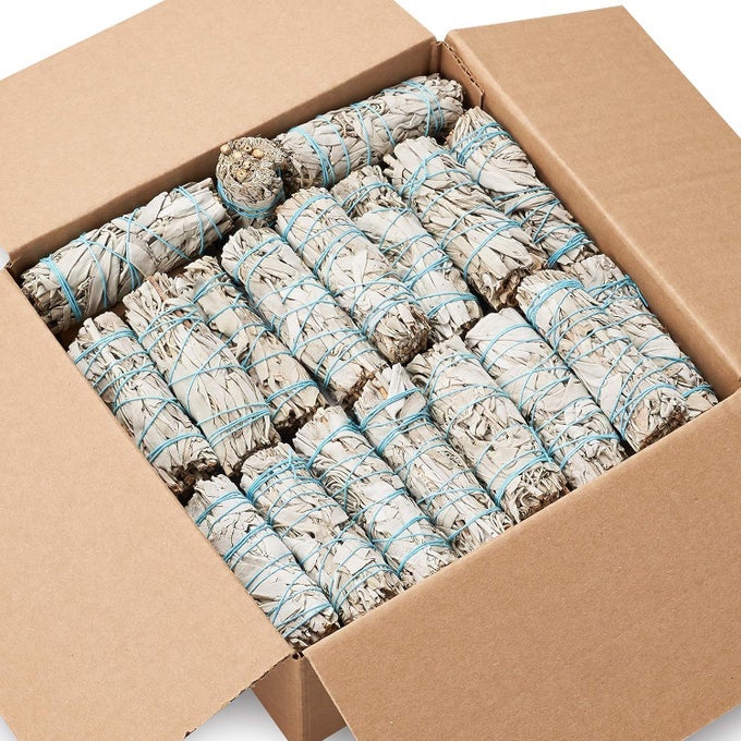 50 WHOLESALE WHITE SAGE SMUDGE STICKS 4" FOR CLEANSING, PURIFYING & SMUDGING
