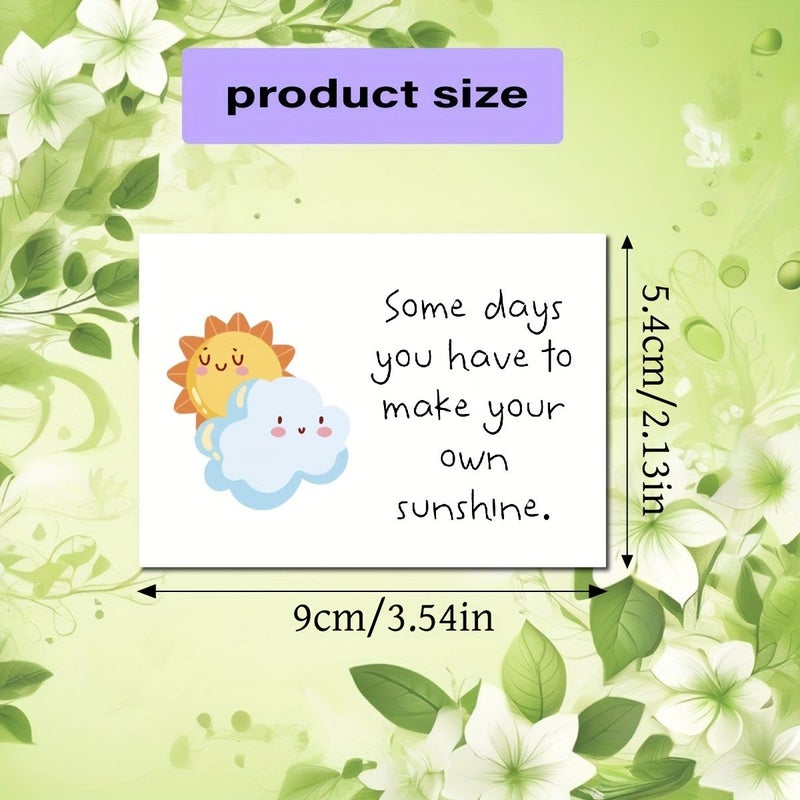 90 Pcs Inspirational Affirmation Cards Matte Finish Motivational Quotes Whimsical Illustrations Birthday Gift - Image 2