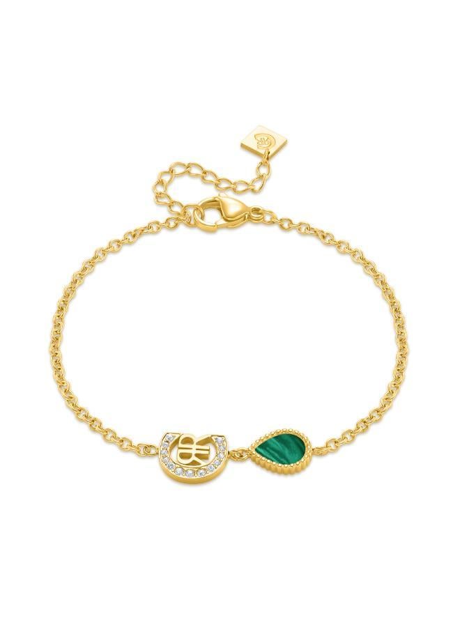 CERRUTI 1881 Eletra  Malachite Crystals Bracelet - Image 1