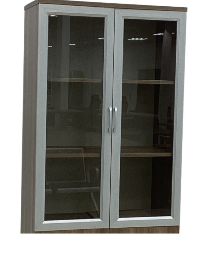 SMART HOME 2-door office cupboard, wooden cabinet with a modern design , Size 80X40X200CM - Image 3