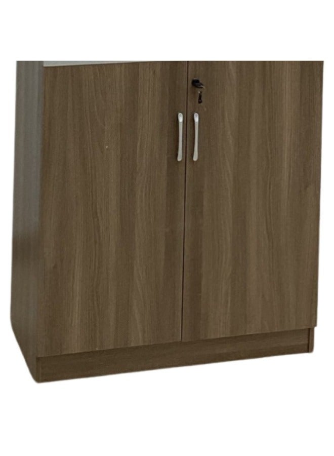 SMART HOME 2-door office cupboard, wooden cabinet with a modern design , Size 80X40X200CM - Image 4
