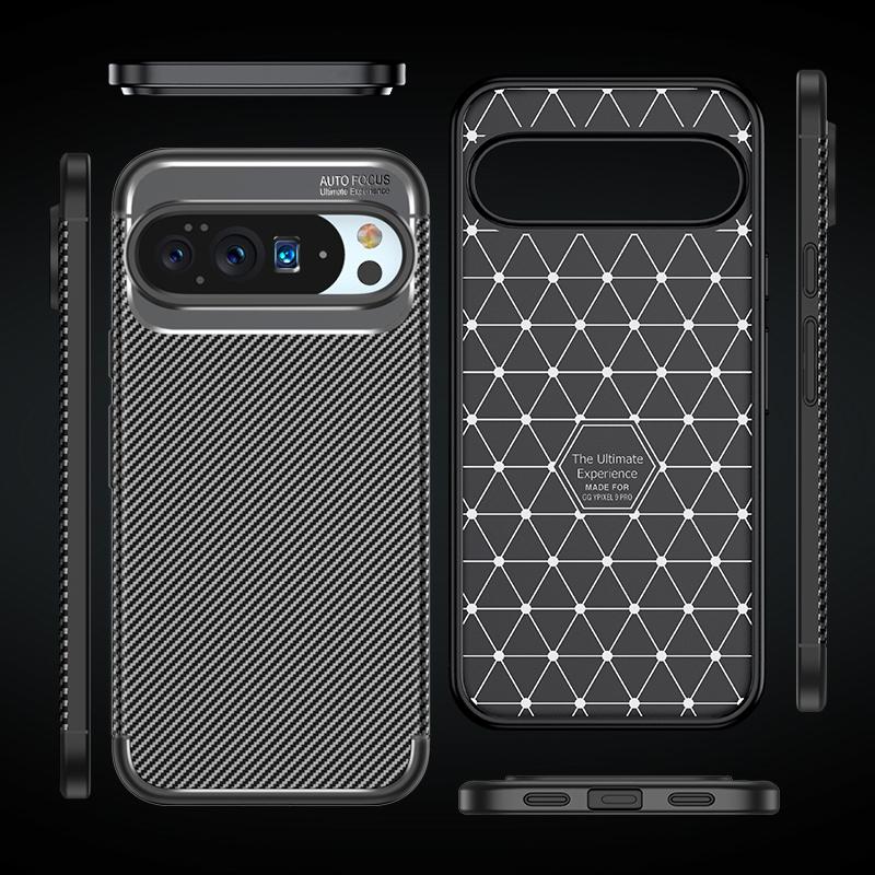 HuHa Case Cover For Google Pixel 10 Pro XL Carbon Fiber Texture Shockproof TPU Phone Case(Black) - Image 2