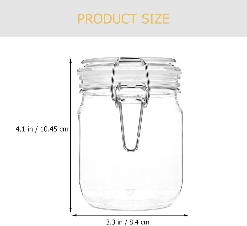 2pcs Airtight Honey Jars 1lb Pet Plastic Honey Bottles with Sealed Lids for Food Storage and Jam Containers - Image 2
