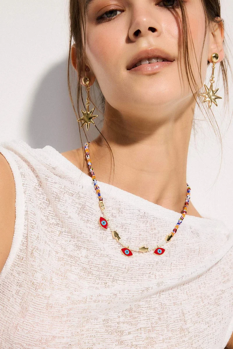 ديفاكتو Woman Eye Motif Necklace