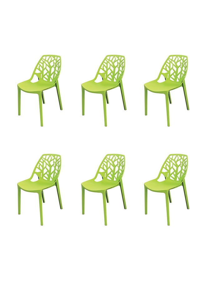 JILPHAR FURNITURE Jilphar Furniture Polypropylene Dining Chairs, Set of 6pcs 