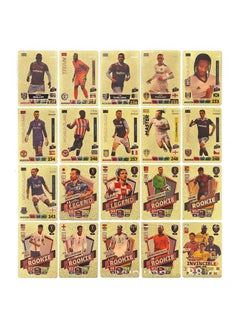 EHOME 55 قطعة من بطاقة World Football Star Gold Foil Card PVC Flash Card لمجموعة المعجبين  - Image 2