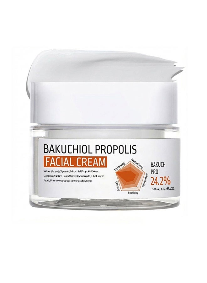 APLB Bakuchiol & Propolis Facial Cream  | Firms & Revives Skin | Natural Anti-Aging Daily Moisturizer | K-Beauty,50ml - Image 1
