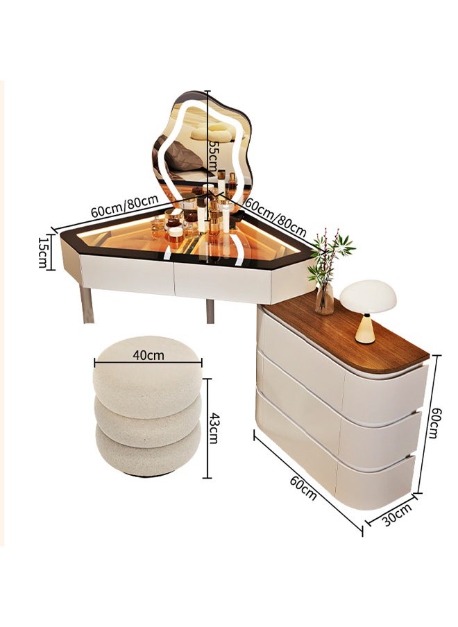 keke - Elegant and Efficient Smart Dressing Table for Contemporary Living Spaces with LED Mirror - Image 1