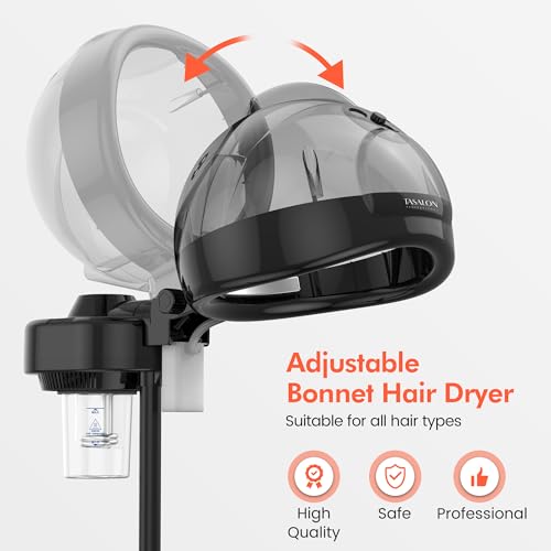 TASALON Professional Hair Steamer for Deep Conditioning, Hooded Dryer for Oil & Dye & Natural Hair, Mechanical Button & Knob Timing, Deep Moisturizing Hair Care, Hot Mist for Spa, Home Use, Salon - Image 5