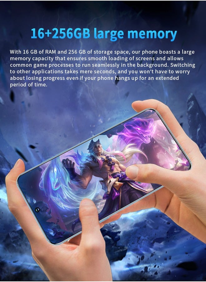 No branded - C59 Ultra 7.3-Inch Screen Smartphone, Dual SIM Card Supports TF Card 5G Network, 256GB ROM, Android 13, Long Battery Life and Fast Charging, OTG Function, Front and Rear Cameras, AI Voice Assistant - Image 1