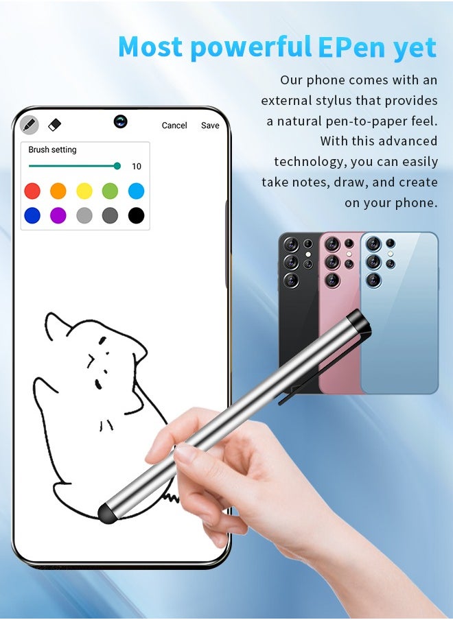 No branded - C59 Ultra 7.3-Inch Screen Smartphone, Dual SIM Card Supports TF Card 5G Network, 256GB ROM, Android 13, Long Battery Life and Fast Charging, OTG Function, Front and Rear Cameras, AI Voice Assistant - Image 1