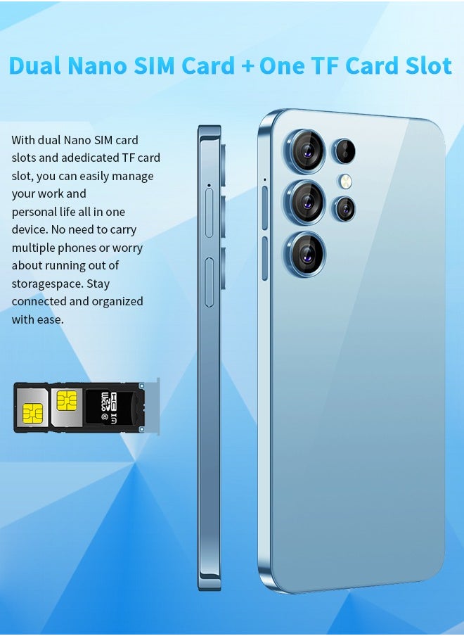 No branded - C59 Ultra 7.3-Inch Screen Smartphone, Dual SIM Card Supports TF Card 5G Network, 256GB ROM, Android 13, Long Battery Life and Fast Charging, OTG Function, Front and Rear Cameras, AI Voice Assistant - Image 1