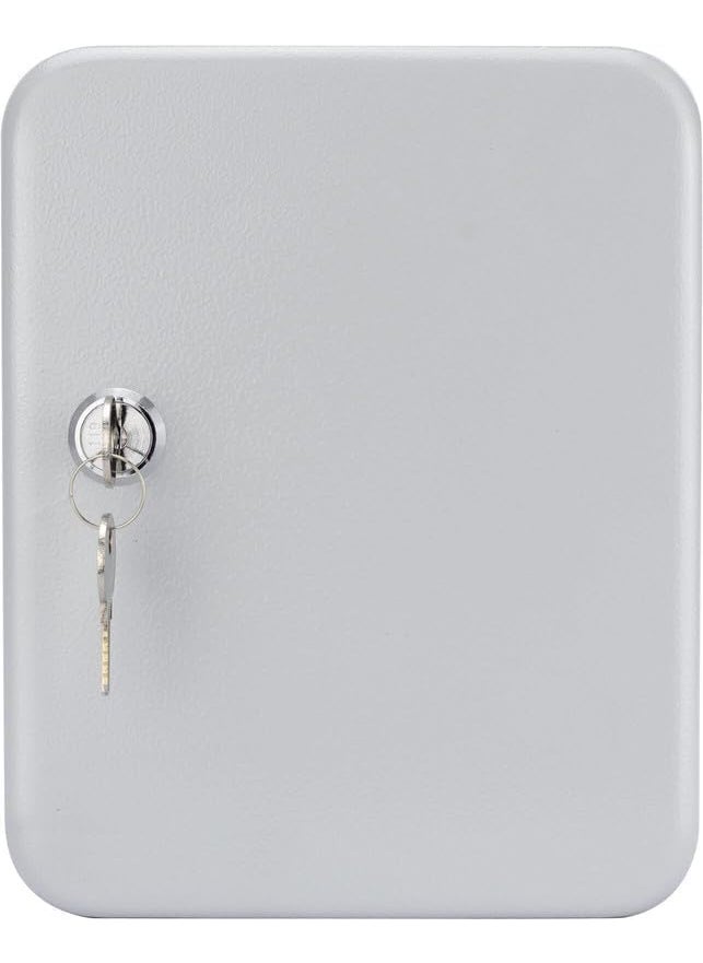 Generic PREXI Security Metal Key Box with 20 Tags Small Adjustable Wall Mount Safe Storage Key Lock Box with Number Tags Hooks Key Lock Cabinet for Homes Hotels Business Car Dealerships  - Image 3