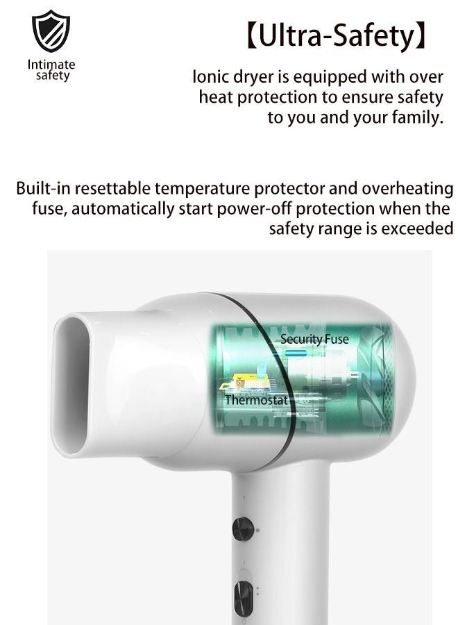 general Hair-friendly Constant Temperature Low-noise Hair Dryer White - Image 3