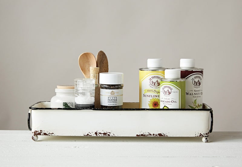 Creative Co-Op Decorative Rectangle Distressed Metal Tray - Image 3