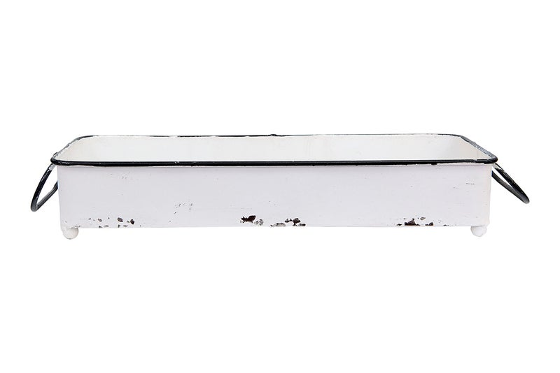 Creative Co-Op Decorative Rectangle Distressed Metal Tray - Image 1