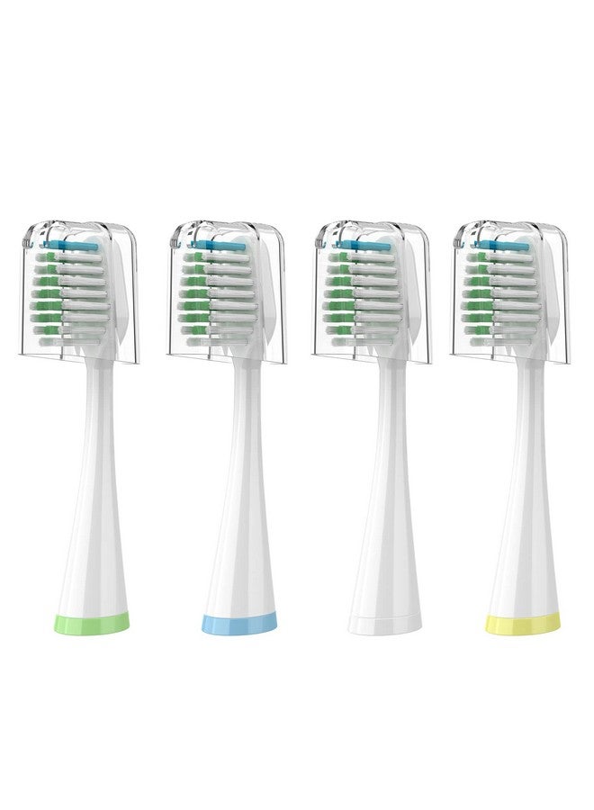 Fregum Replacement Toothbrush Heads For Water Pik Complete Care 5.0/9.0 (Cc01/Wp861) With Covers 4 Count White - Image 2