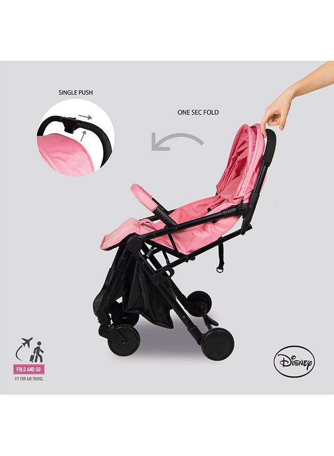 Disney Trucare FZC Princess Travel Stroller 0 36 Months, Compact Design, Storage Basket, Rear Breaks, Travel Compatible, Trolley Handle And More., Light Pink - Image 4