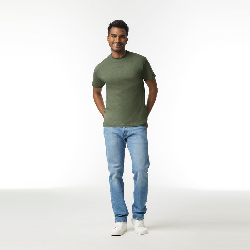 Gildan Adult Ultra Cotton T-Shirt, Style G2000, Multipack, Military Green (3-Pack), X-Large - Image 3