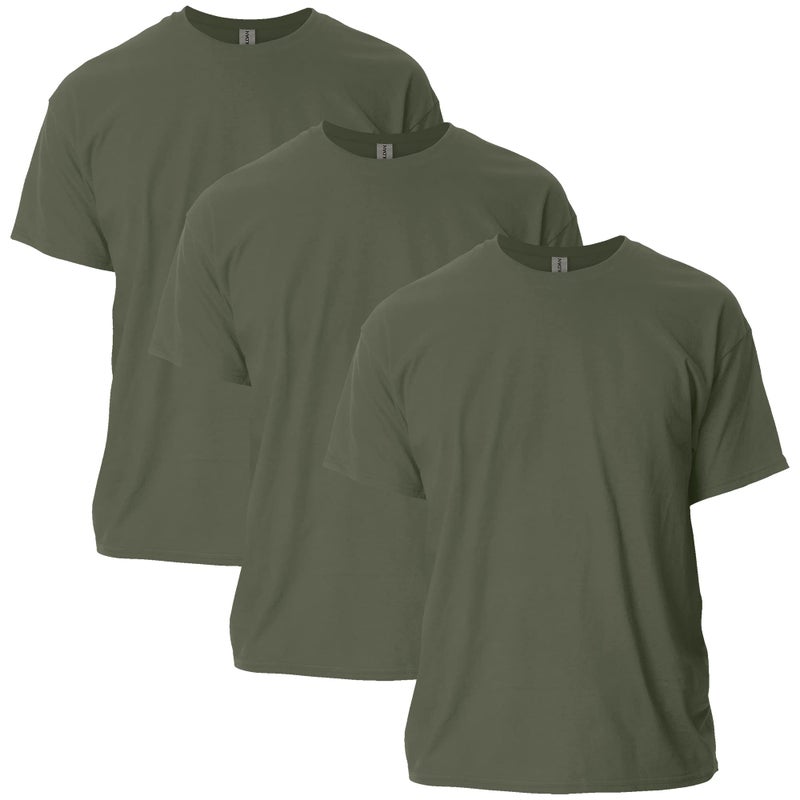 Gildan Adult Ultra Cotton T-Shirt, Style G2000, Multipack, Military Green (3-Pack), X-Large - Image 1