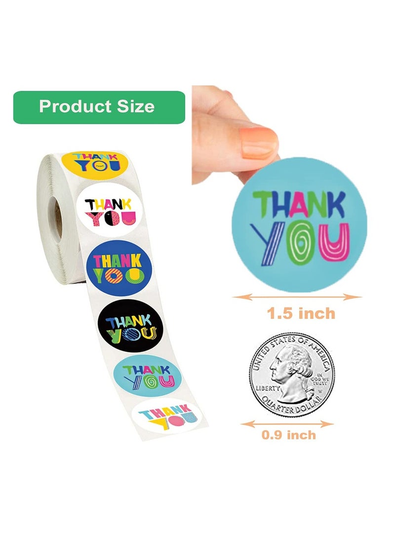 SYOSI ملصقات شكر بحجم 1.5 بوصة | 500 قطعة في لفة | ملصقات لطيفة لهدايا الحفلات، حفلات استقبال المواليد، أعياد الميلاد، وتغليف الهدايا - Image 3